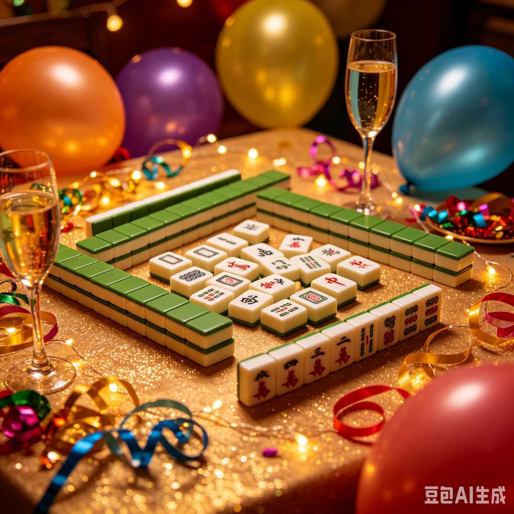 flat print mahjong set